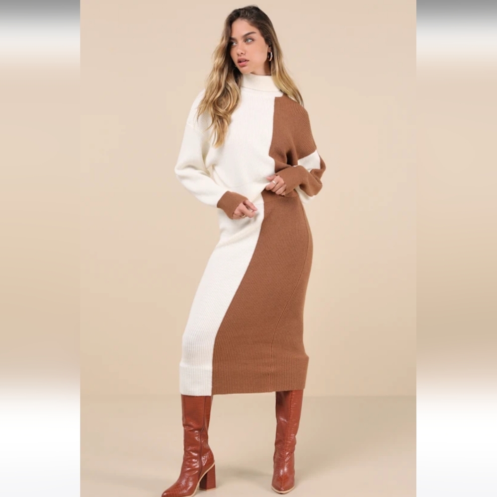 NWT Lulus two-piece sweater midi dress